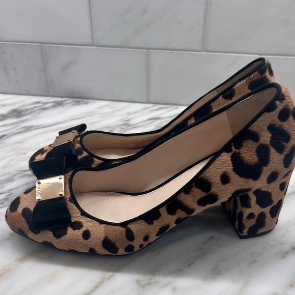 COLE Haan Women's Tali Bow Puma, Beige Leopard, Size 6.5 - Picture 3 of 10